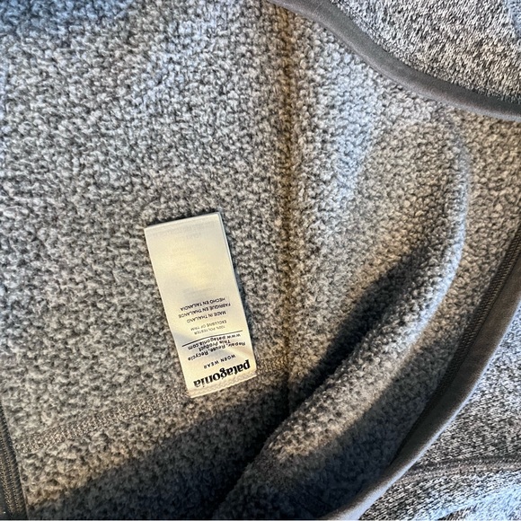 Patagonia Better Sweater Quarter Zip Fleece Gray Classic Logo - Picture 5 of 6